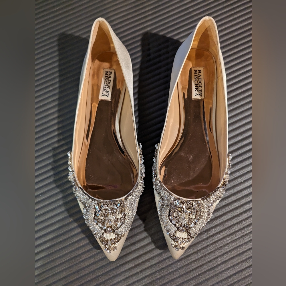 Badgley Mishka Wedding Flats BHLDN Malena